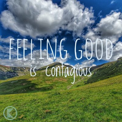 Feeling good is contagious